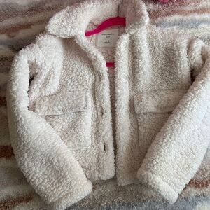 Abercrombie Kids Off-White Sherpa Jacket